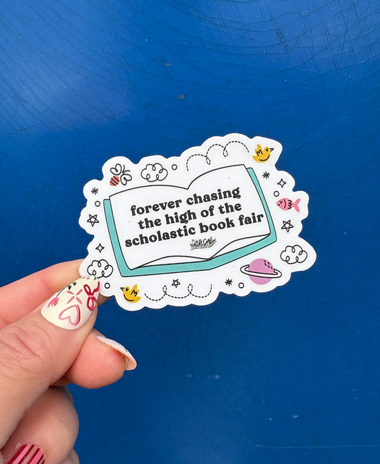 Scholastic Book Fair High Nostalgic Reading Library Sticker